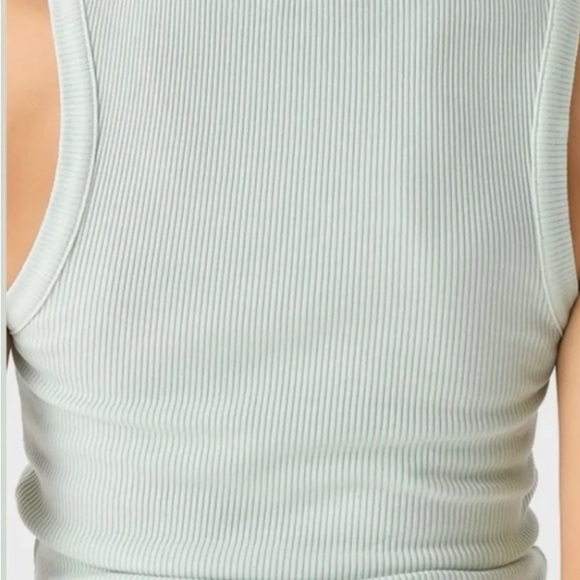 Agolde Light Green Ribbed Tank Top - Picture 2 of 2